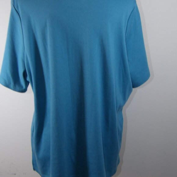 Allison Daley Blue Green Embellished Tee Shirt Size 2X - Picture 2 of 3